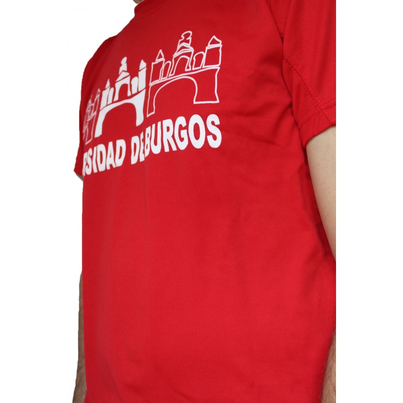 Camiseta técnica tres logos roja