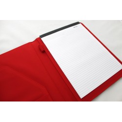 Carpeta portafolios microfibra roja