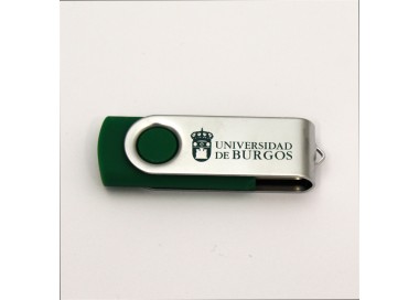 USB 32GB 3.0. con clip metálico verde