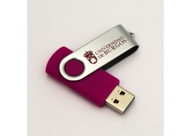 USB 32GB 3.0. con clip metálico rosa