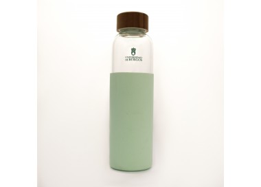 Botella de borosilicato verde mint