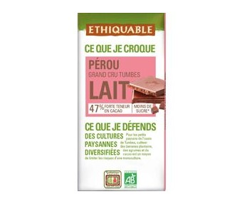 Chocolate Leche cacao 47% BIO 100g