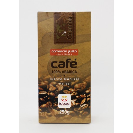 CAFE MOLIDO COLOMBIA 100% ARABICA BIO, 250 g