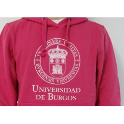 Sudadera escudo UBU rosa detalle