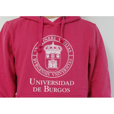 Sudadera escudo UBU rosa detalle